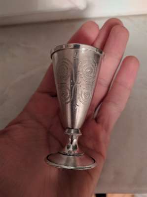 Две рюмки с позолотой, серебро, 916 проба 1969 год в Москве фото 3