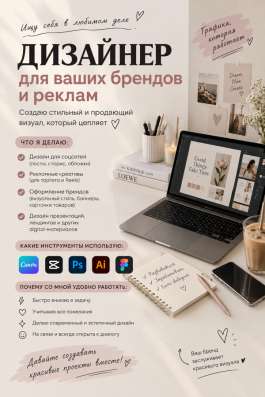 Дизайнер доя вашего бренды и для ваших реклам