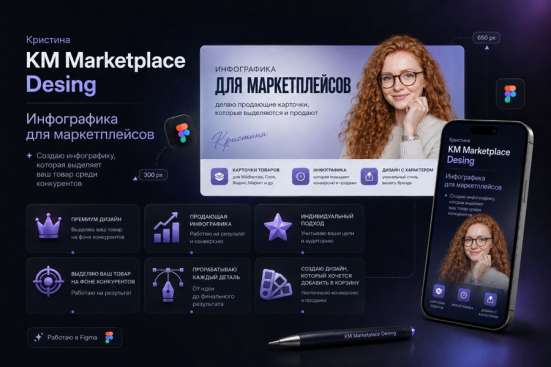 Инфографика для маркетплейсов. Дизайн карточек
