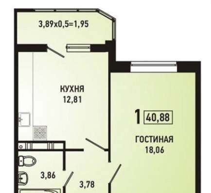 Продам однокомнатную квартиру в Краснодар.Жилая площадь 41  кв.м.Этаж 2.Дом монолитный.