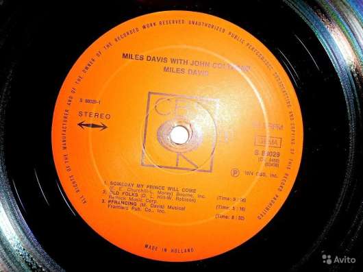 Пластинка виниловая Miles Davis With John Coltrane в Санкт-Петербурге