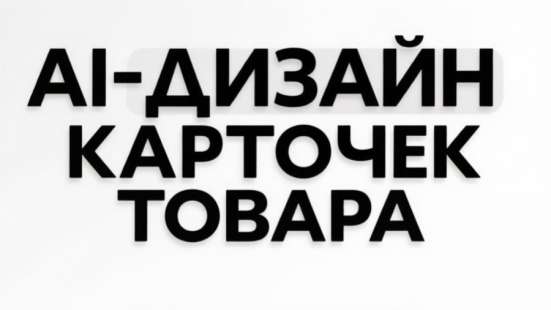 Создаю ии дизайн для карточек товара