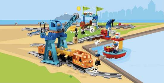 LEGO DUPLO 10875 Грузовой поезд в Москве