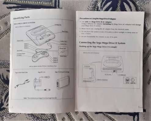 Sega Mega Drive 2. Инструкция.1994г. Редкость!