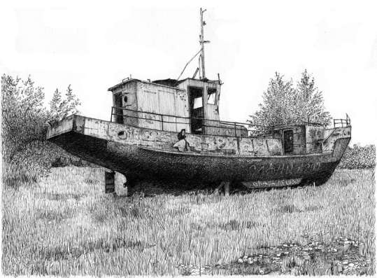 Картины графикой "Лодки" в Санкт-Петербурге фото 11