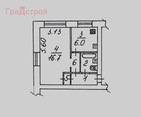 Продам однокомнатную квартиру в Вологда.Жилая площадь 30,90  кв.м.Этаж 4.Дом кирпичный. в Вологде фото 3
