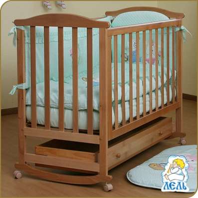 Детская кровать качалка с ящиком