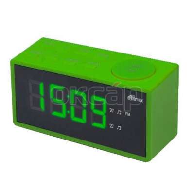 Радиоприемник Ritmix RRC-1212 зеленый радиочасы
