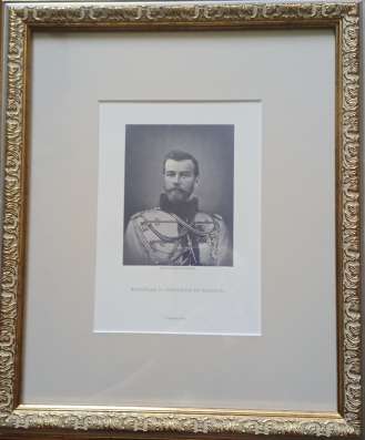 Редкая гравюра Николая II