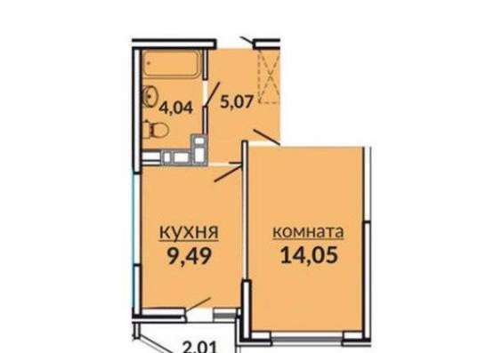 Продам однокомнатную квартиру в Краснодар.Жилая площадь 34,70  кв.м.Этаж 14.Дом кирпичный. в Краснодаре