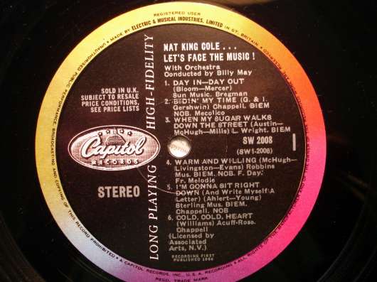Nat King Cole ‎– Let's Face The Music! (UK) в Санкт-Петербурге