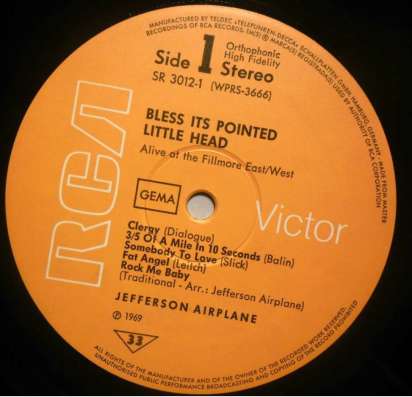 Jefferson Airplane–Bless It's Pointed Little Head/Takes Off в Санкт-Петербурге