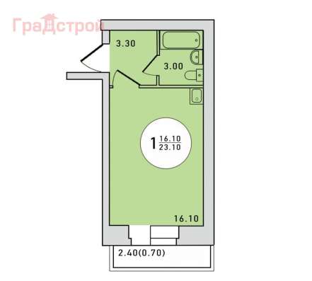 Продам однокомнатную квартиру в Вологда.Этаж 1.Дом кирпичный.Есть Балкон. в Вологде фото 9