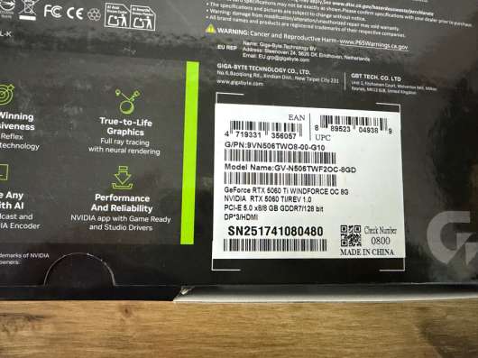 Gigabyte rtx 5060 ti 8gb в Санкт-Петербурге