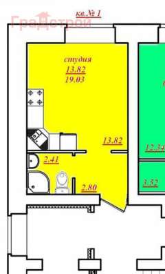 Продам однокомнатную квартиру в Вологда.Жилая площадь 19,03  кв.м.Этаж 1.Дом кирпичный. в Вологде фото 3