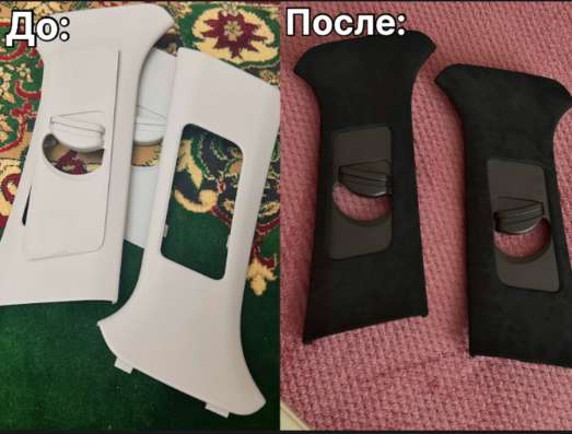 Перетяжка потолка в алькантару на Ваз Лада в Каспийске фото 3