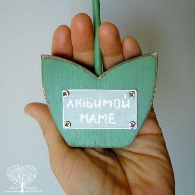 Интерьерный цветок с гравировкой