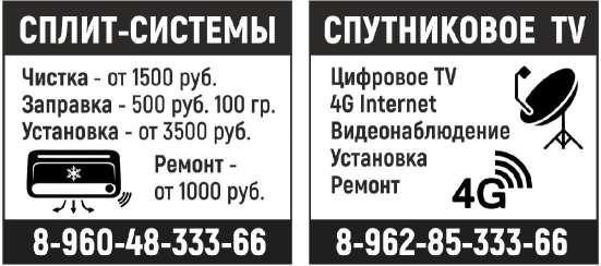 Цифровое Спутниковое ТВ, Сплит-Системы, 4G