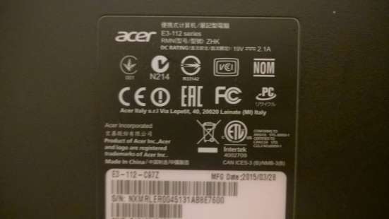 Продам ноутбук Acer Aspire E 11 в Санкт-Петербурге фото 3
