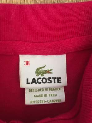 Поло Lacoste оригинал в Санкт-Петербурге фото 3