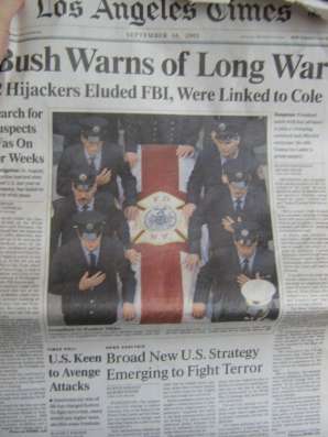 Газета "Los Angeles Times" за 16.09.01