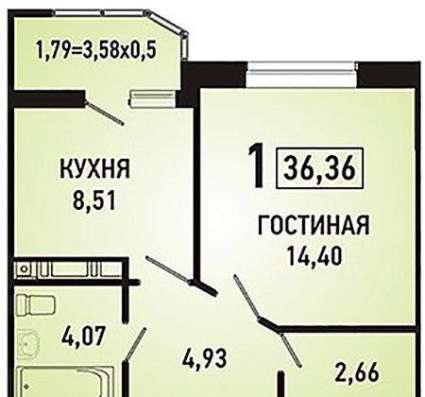 Продам однокомнатную квартиру в Краснодар.Жилая площадь 37  кв.м.Этаж 18.Дом монолитный.