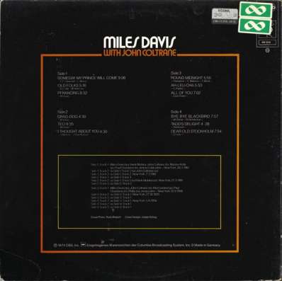 Пластинка виниловая Miles Davis With John Coltrane в Санкт-Петербурге фото 4