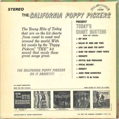 Пластинка California Poppy Pickers - Today s Chart Busters в Санкт-Петербурге фото 4