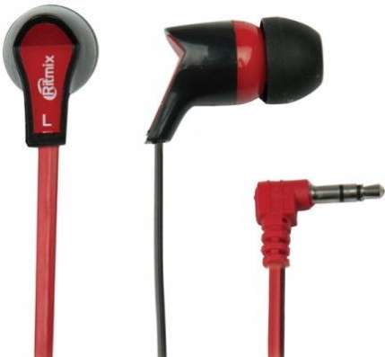 Наушники проводные Ritmix RH-013 Black Red