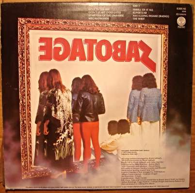 Пластинка виниловая Black Sabbath - Sabotage в Санкт-Петербурге фото 4
