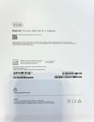 IPad Air 13 m3 512gb WiFi+cellular в Румянцево фото 3