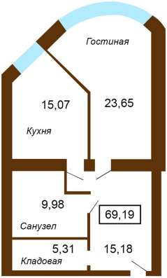 Продам однокомнатную квартиру в Тверь.Жилая площадь 67  кв.м.Этаж 2.Дом кирпичный. в Твери фото 11
