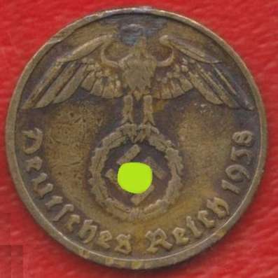 Германия 5 пфеннигов 1938 г. D Мюнхен в Орле