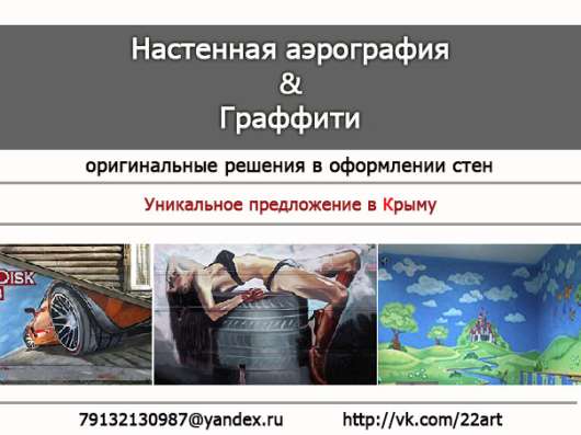 Настенная аэрография и граффити, роспись стен