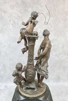 Часы настольные Любовь, бронза, Франция, 19 век