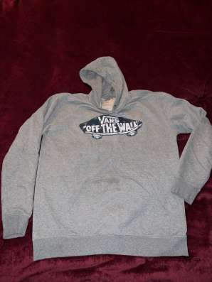 Теплое серое худи Vans «Off The Wall» на начесе