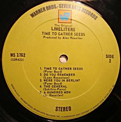 Пластинка  The Limeliters - Time To Gather Seeds в Санкт-Петербурге