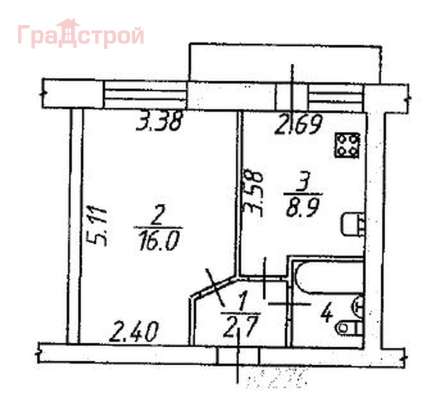 Продам однокомнатную квартиру в Вологда.Жилая площадь 32  кв.м.Этаж 8.Есть Балкон. в Вологде
