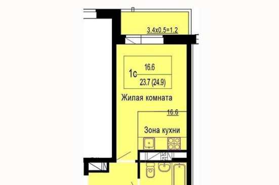 Продам однокомнатную квартиру в Краснодар.Жилая площадь 38  кв.м.Этаж 11.Дом кирпичный.