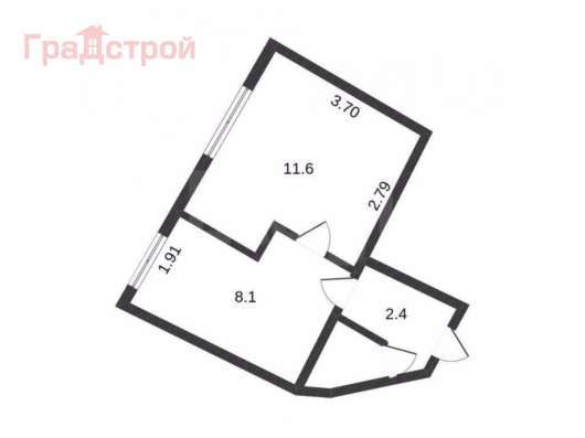 Продам однокомнатную квартиру в Вологда.Жилая площадь 25  кв.м.Этаж 4.Дом кирпичный. в Вологде фото 3