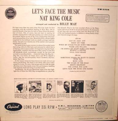 Nat King Cole ‎– Let's Face The Music! (UK) в Санкт-Петербурге фото 4