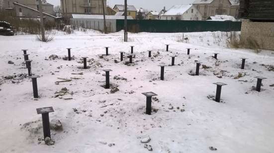 Фундамент на винтовых сваях в Новомосковске фото 7