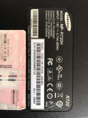 Ноутбук Samsung R720