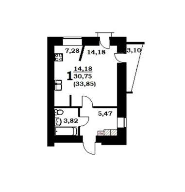 Продам однокомнатную квартиру в Тверь.Этаж 7.Дом кирпичный.Есть Балкон. в Твери фото 4