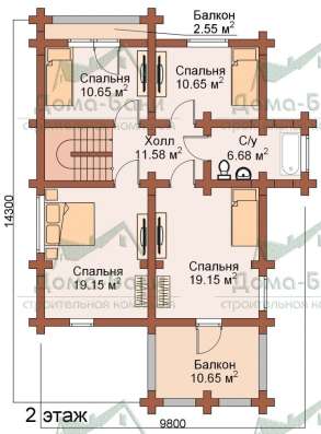 Дом из бревна 181.06м2 в Москве фото 6