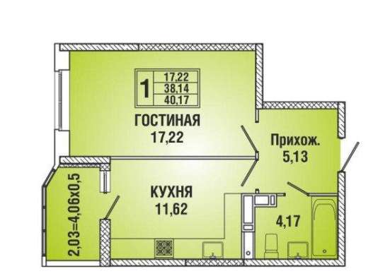 Продам однокомнатную квартиру в Краснодар.Жилая площадь 41  кв.м.Этаж 22.Дом монолитный.