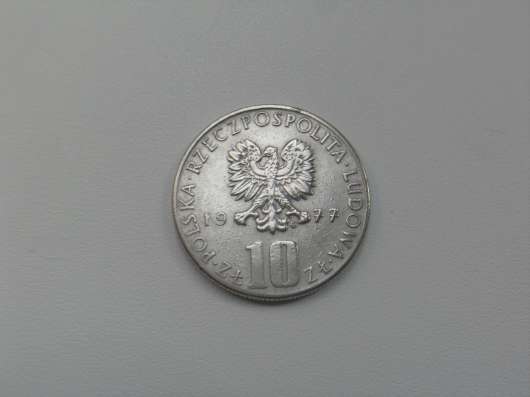 Монета 10 Злотых 1977 год MW Польша