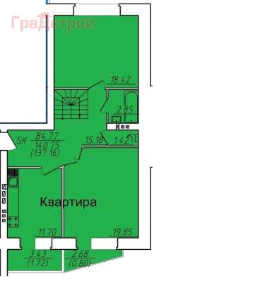 Продам четырехкомнатную квартиру в Вологда.Жилая площадь 135,10  кв.м.Этаж 3.Дом кирпичный. в Вологде фото 5