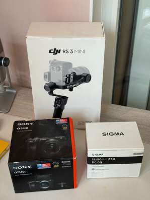 Комплект Sony a6400 + sigma 18-50 + DJl rs3 mini