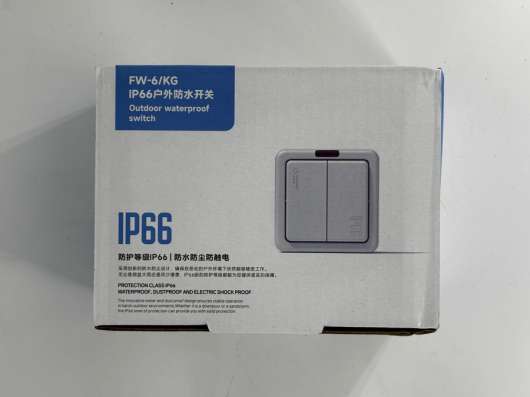 Выключатель 2 клавиши IP66, 10А накладной